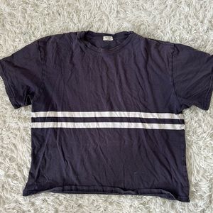 Brandy Melville - Dark blue striped T-Shirt - One Size